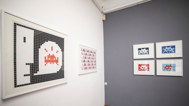 Invader: Grafike na papirju in gostovanje Računalniškega muzeja v MGLC (foto: Foto: Jaka Babnik in Urška Boljkovac. Arhiv MGLC.)