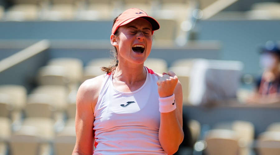 Tamara Zidanšek v polfinalu Roland Garrosa (foto: Profimedia)