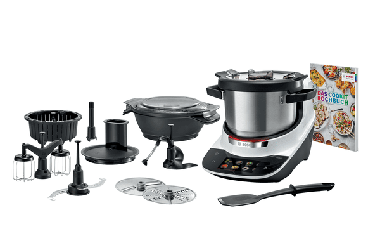 Napredni univerzalni kuhinjski aparat Bosch Cookit je edini na trgu, ki omogoča temperaturo do 200 °C in poskrbi za popolno aromo pri pečenju.