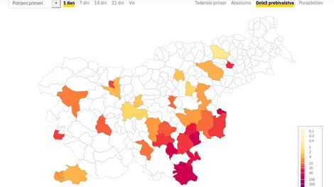Jugovzhod Slovenije postaja rdeč (so virus s končnih izletov v Španiji prinesli maturanti?)
