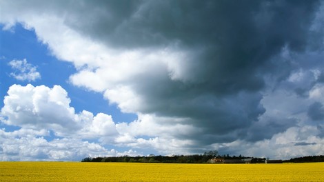 V torek bo sončno in vroče, ponoči pa nas bo prešla hladna fronta z nevihtami