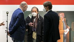 Radijska legenda Emil Filipčič z Mitjo Čandrom in Alešem Štegrom