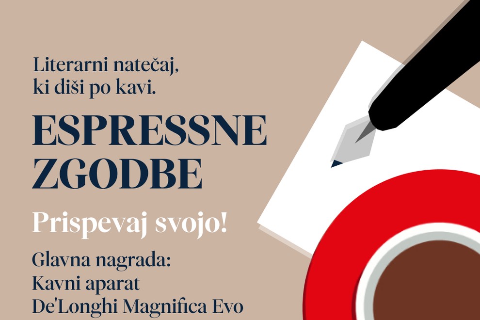 LITERARNI NATEČAJ Espressne zgodbe: Z navdihujočim zapisom do prestižnega kavnega aparata