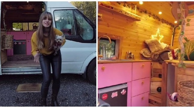21-letnica navdušila: star kombi spremenila v čudovit dom - poglejte, kako ji je uspelo (foto: TikTok)
