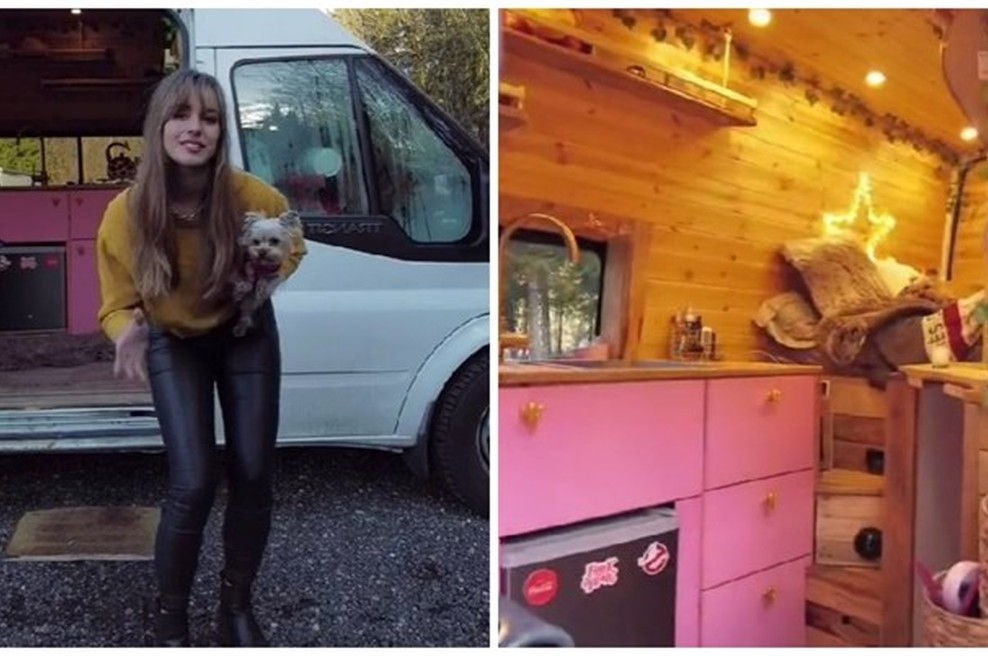 21-letnica navdušila: star kombi spremenila v čudovit dom - poglejte, kako ji je uspelo (foto: TikTok)