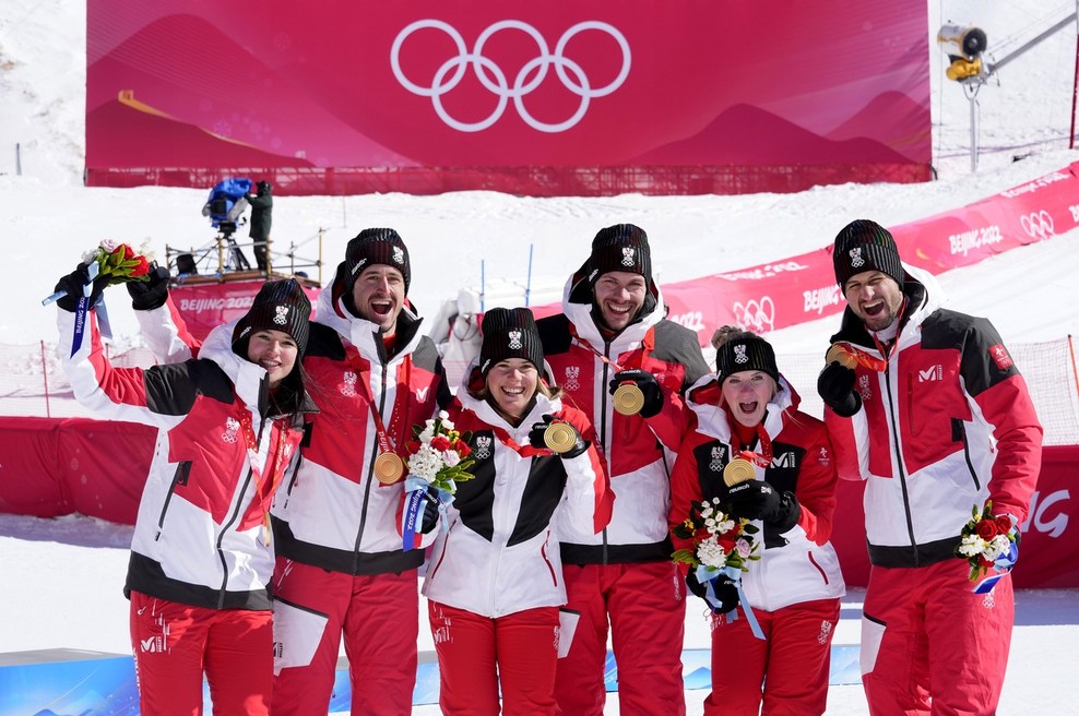 Na zadnji olimpijski preizkušnji v alpskem smučanju zmagala Avstrija, Slovenija sedma (foto: profimedia)