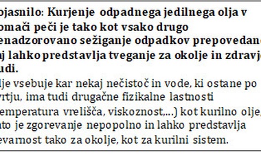 Boste cvrli krofe? Veste kam z odpadnim oljem? Nikar z njim v odtok!