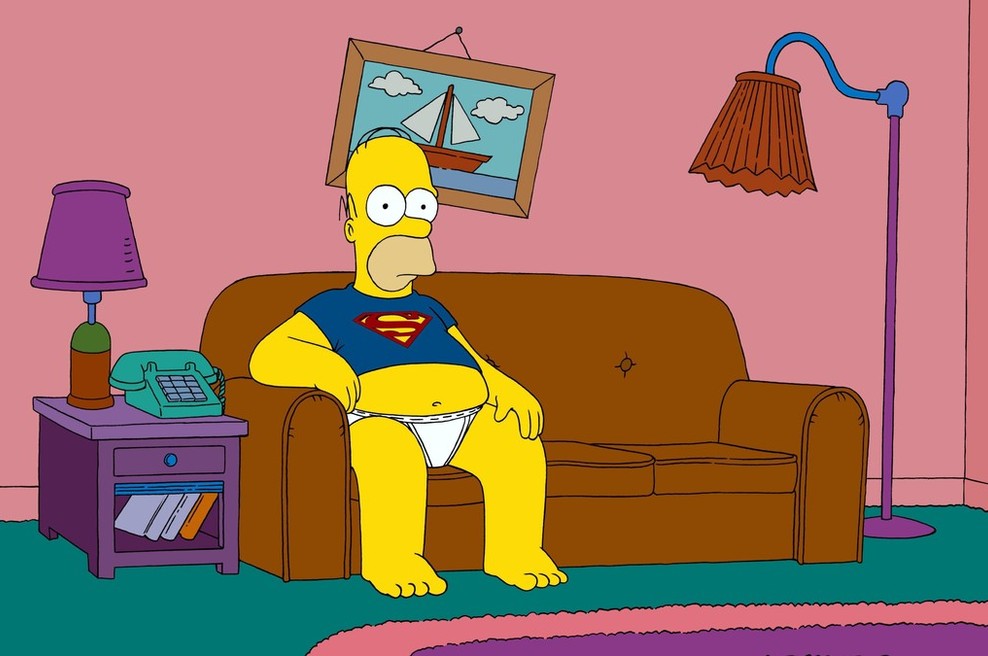 Tudi Simpsonovi z ukrajinskimi zastavicami v podporo Ukrajini (foto: profimedia)