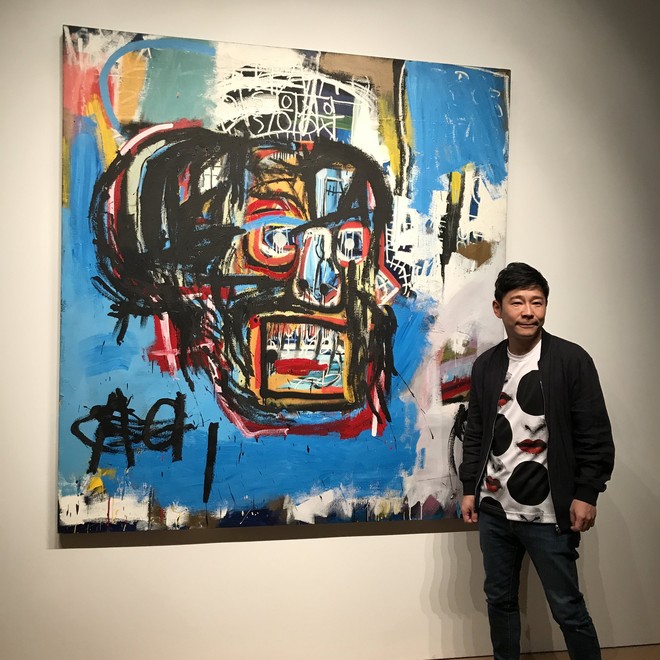 Japonski zbiratelj umetnin Maezava bo dal na dražbo Basquiatovo delo (foto: STA/Twiter)