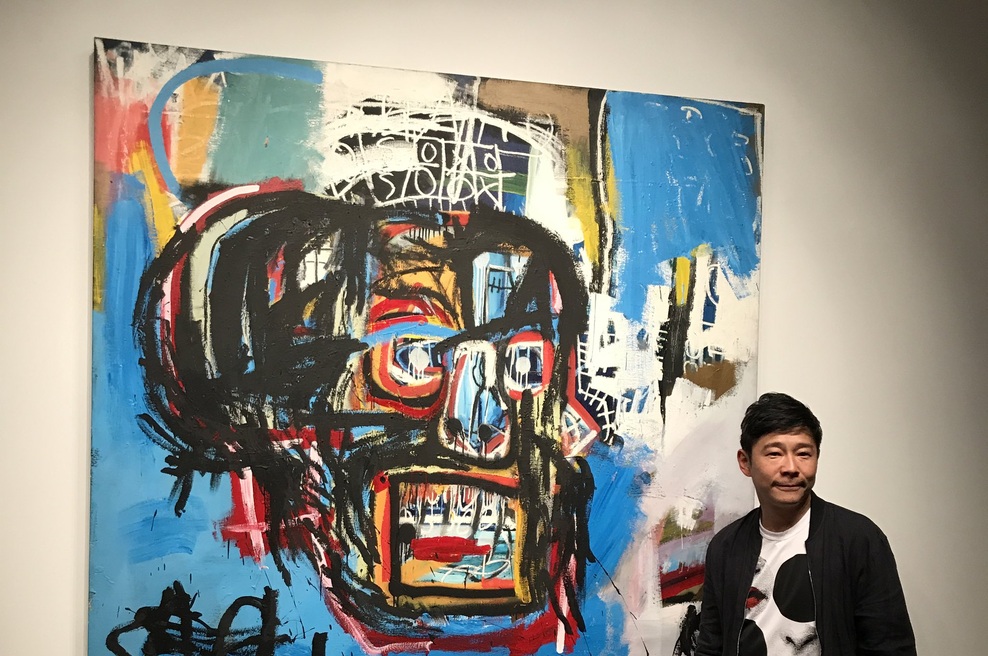 Japonski zbiratelj umetnin Maezava bo dal na dražbo Basquiatovo delo (foto: STA/Twiter)