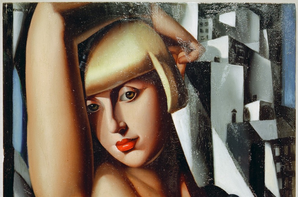 Najbolj znan portret Suzy Solidor, leta 1933 v slogu art deca ustvarila poljska umetnica Tamara de Lempicka. (foto: Profimedia)
