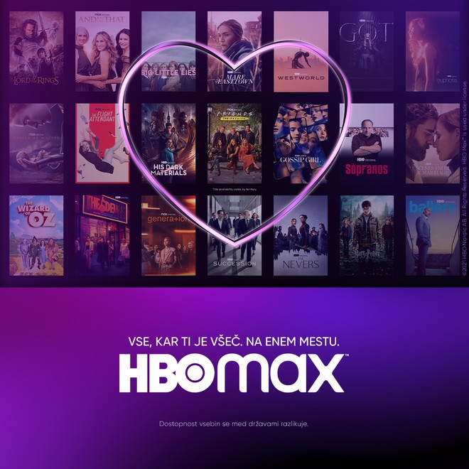 Pametni televizorji Samsung bodo tudi v Sloveniji od danes naprej ponujali HBO Max (foto: Samsung)
