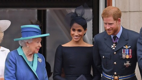 Meghan in princ Haryy s kraljico Elizabeto ll.