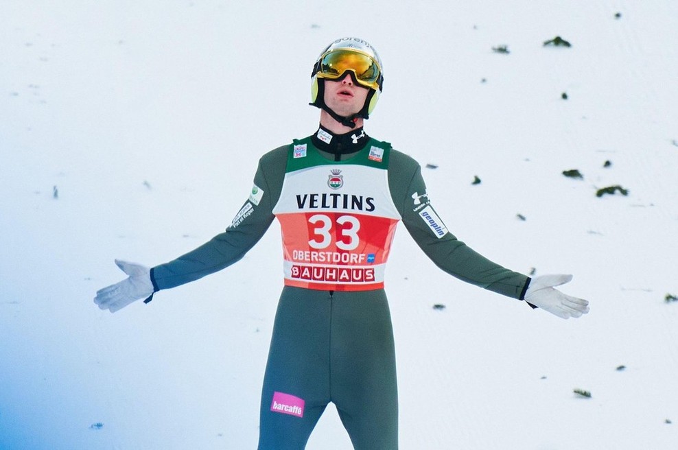 Slovenski smučarski skakalec Žiga Jelar. (foto: Profimedia)