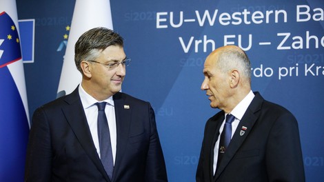 Janša po srečanju s Plenkovičem: "Imate vso podporo za članstvo v integracijah, kjer je Slovenija članica, Hrvaška pa še kandidatka"