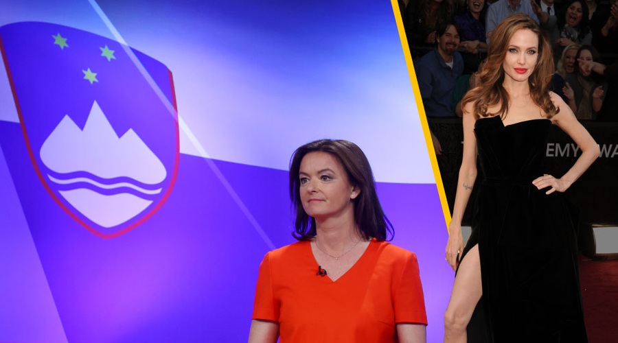 Fajonova kot Angelina Jolie: z rdeče preproge na televizijo (foto: Bobo, Profimedia/fotomontaža)