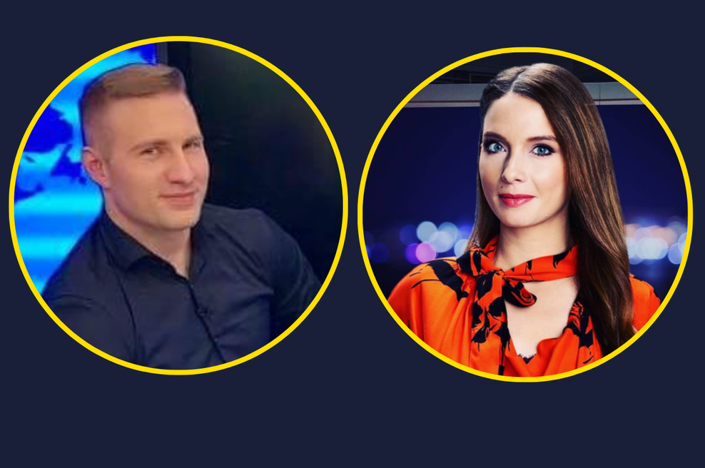 Luka Svetina in Valentina Plaskan. (foto: Instagram / fotomontaža)