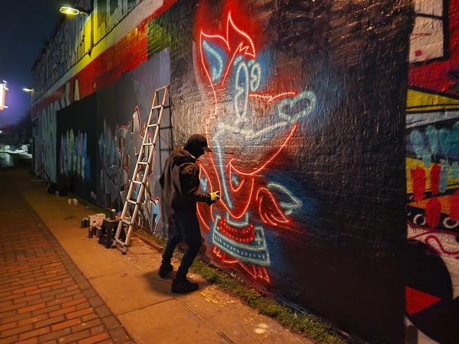 Samsung in Fat Cap Sprays ponoči oživita ulično umetnost (foto: Samsung)