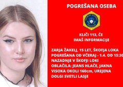 Imate informacije o pogrešani 15-letnici? Sporočite jih na številko policije!