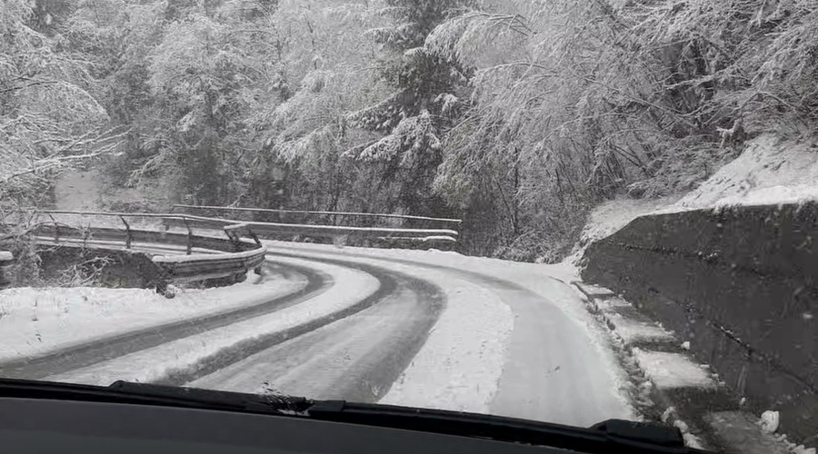Snežne razmere na Primorskem. (foto: bralka)