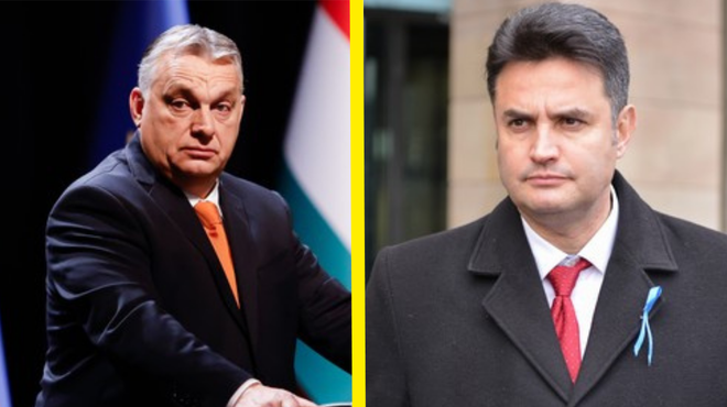 Viktor Orban in Péter Márki-Zay. (foto: Profimedia/fotomontaža)
