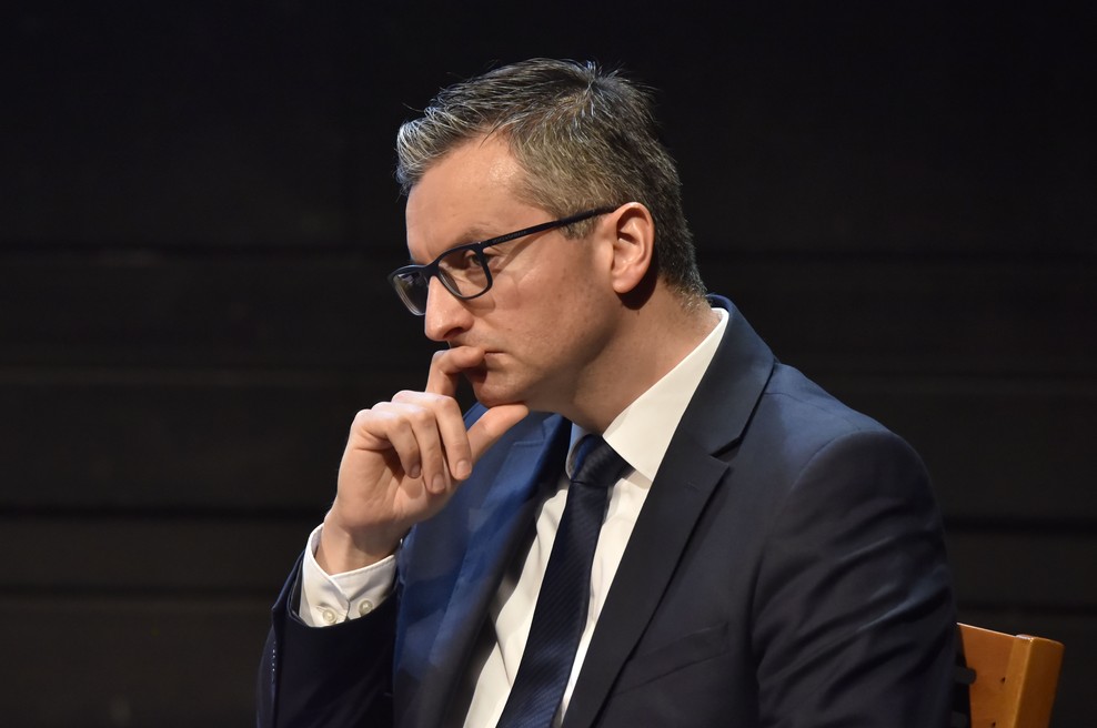 Zapostavljen Marjan Šarec na predvolilnem soočenju: "Lepo, da ste me opazili" (foto: Bobo)