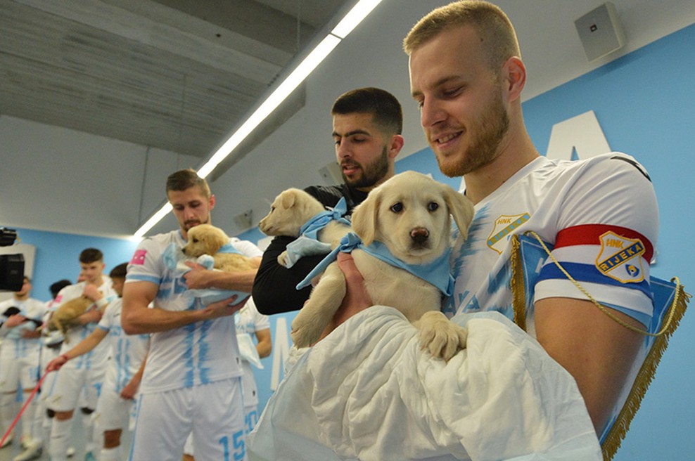 VIDEO: Udomači me: nogometaši z ganljivo gesto (foto: NK Rijeka)