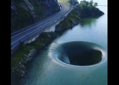 VIDEO: Sredi jezera v Kaliforniji se je odprl BIZARNI ’portal iz pekla’