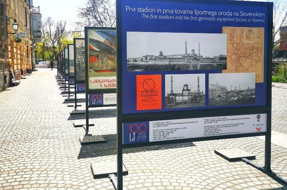 'Prvi stadion in prva tovarna športnega orodja na Slovenskem' na Gallusovem nabrežju (foto: Kreativna baza)