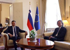 Pahor po prvem neuradnem sestanku z Golobom: "Predvidevam, da bomo dobili trdno vlado"