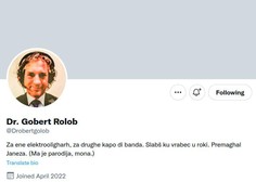 Dr. Gobert Rolob na Šarčeve čestitke na Twitterju: "Hvala za vaše volilce ..."