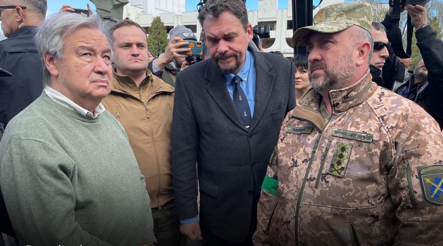 Med obiskom generalnega sekretarja Združenih narodov odjeknili eksploziji (foto: Profimedia)