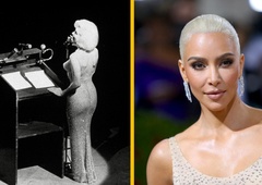 (FOTO) Kdo je obleko nosil bolje: Marilyn Monroe ali Kim Kardashian?