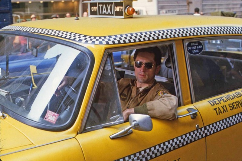Odlomek z Robertom de Nirom iz filma Taksist (1976)