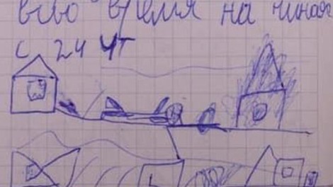 Po spletu zaokrožil pretresljiv zapis osemletnika iz zaklonišča