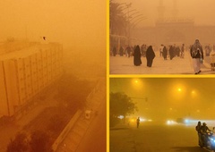 Peščeni vihar povzročil množična obolenja