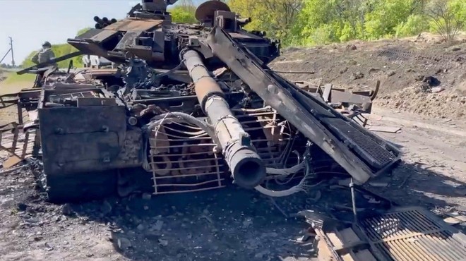 Uničen ruski tank (foto: Profimedia)