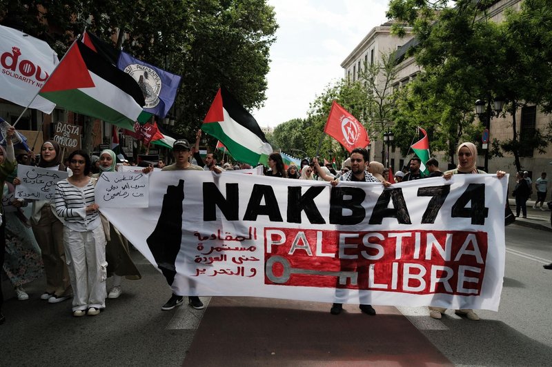 V podporo Palestincem so se protestniki zbrali tudi v Španiji.