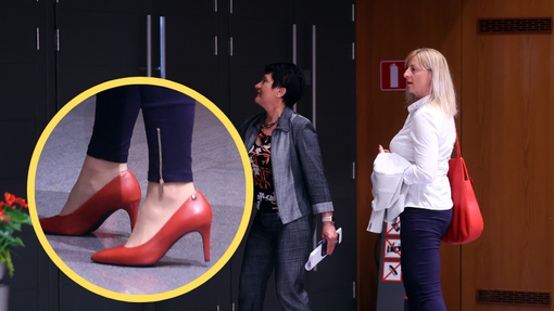 Večina poslank obuta v rdeče čevlje: kaj se dogaja?