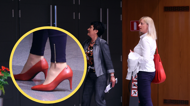 Večina poslank obuta v rdeče čevlje: kaj se dogaja? (foto: Bobo/fotomontaža)