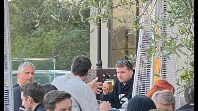 FOTO: Je Luka Dončić pred tekmo pil pivo? (foto: Twitter profil greenlight)