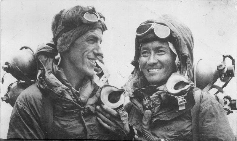 Edmund Hillary in Tenzing Norgay