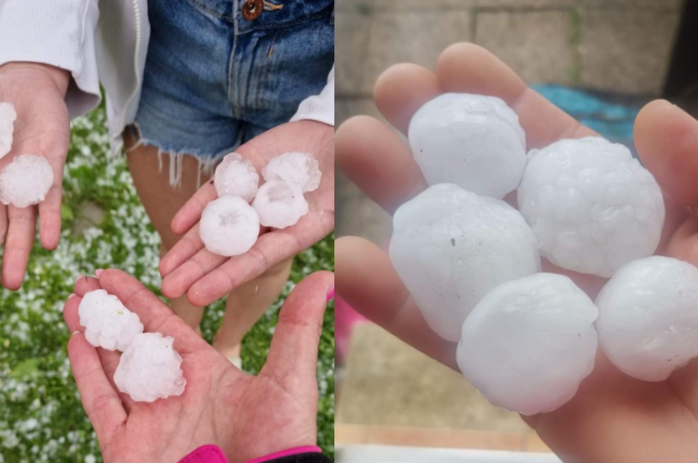 Poglejte, kakšna toča je klestila po Sloveniji! (foto: Promet.si)