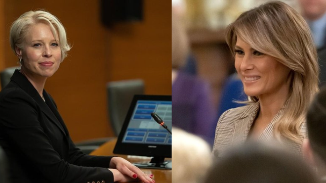 Kaj imata skupnega Urška Klakočar Zupančič in Melania Trump? (foto: Bobo/Profimedia/fotomontaža)