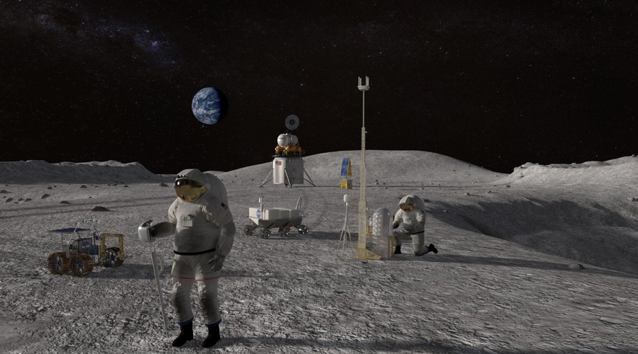Se res obeta spopad na Luni? Velesili druga na drugo kažeta s prstom. (foto: NASA)