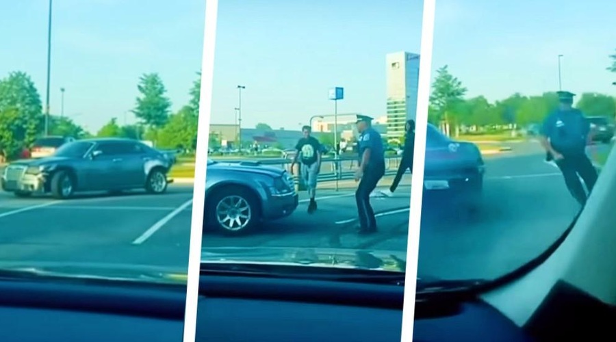 "Driftala" in se zaletela v policijski avtomobil (foto: Instagram/Ticket Dismissers/fotomontaža)