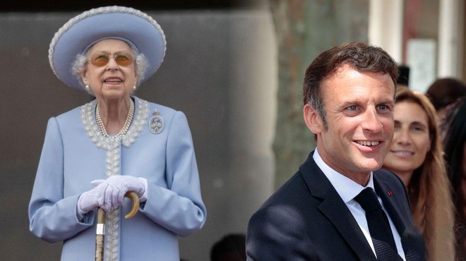 Poglejte, KAKŠNO darilo je kraljici Elizabeti II. podaril francoski predsednik Macron (foto: Profimedia/fotomontaža)