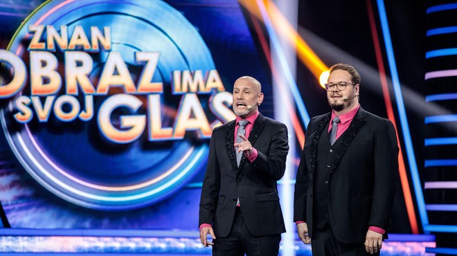 Peter Poles in Sašo Stare v ZADREGI: sta pokvarila zaključek šova Znan obraz ima svoj glas? (foto: POP TV)