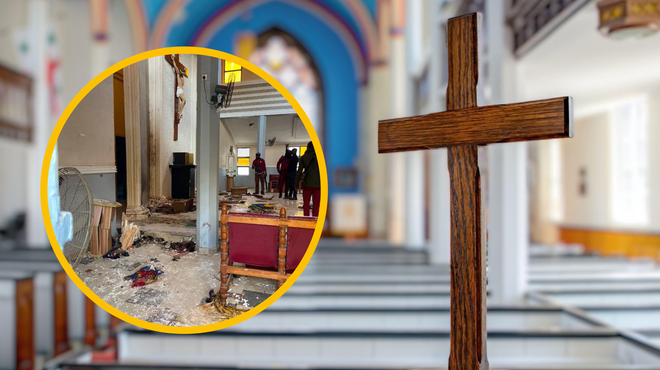 V strelskem napadu na cerkev več kot 50 mrtvih, med njimi tudi otroci (foto: Profimedia/Rahaman A. Yusuf/Associated Press/fotomontaža)