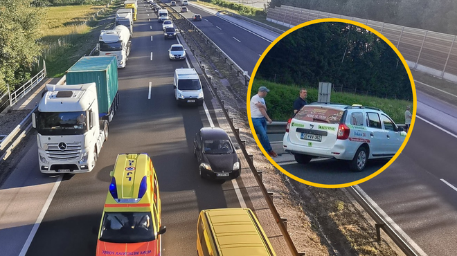 VIDEO: Nespoštljivo vedenje voznikov v zastojih! Eden izmed njih izstopil iz avtomobila in fotografiral dogajanje (foto: Ustvarimo Reševalni PAS na avtocestah/fotomontaža)